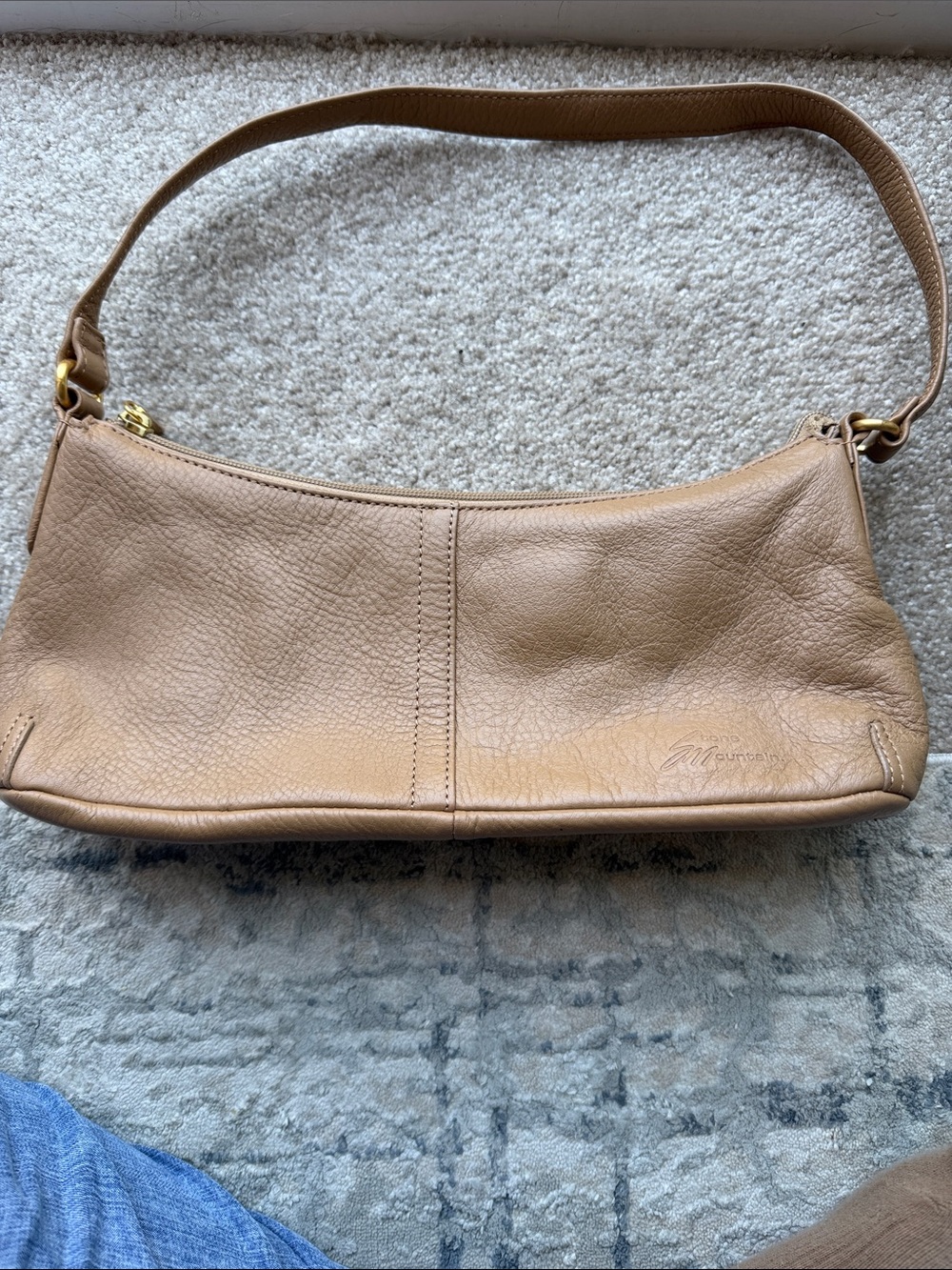 Stone Mountain Tan Shoulder Bag W/ Lots of Inner Pockets – Small Size